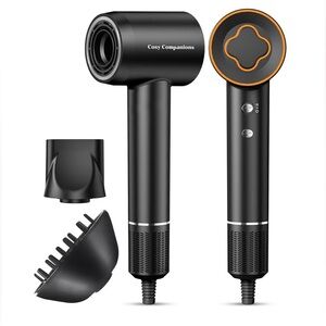 Black Hair Dryer with Low Noise Technology